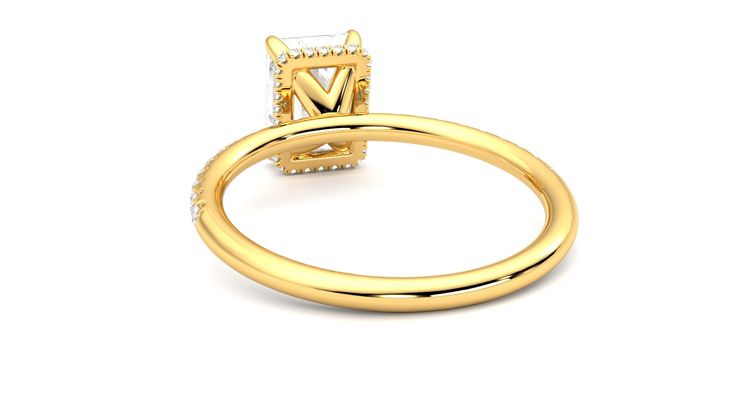Taylor & Hart Thyme Radiant Engagement Ring 360 degree image 16