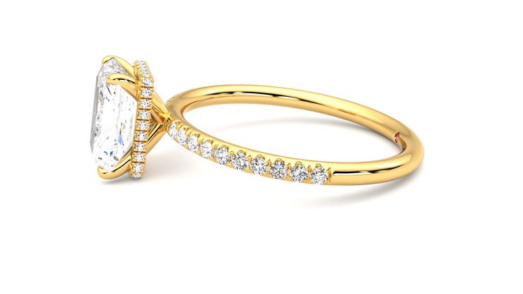 Taylor & Hart Thyme Radiant Engagement Ring 360 degree image 21