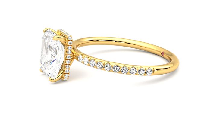 Taylor & Hart Thyme Radiant Engagement Ring 360 degree image 22