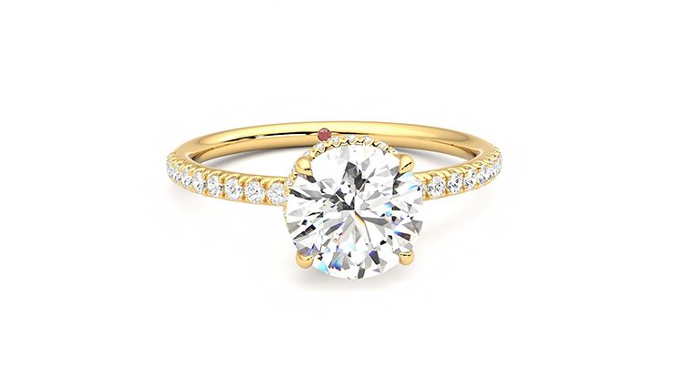 Taylor & Hart Thyme Round Engagement Ring 360 degree image 2