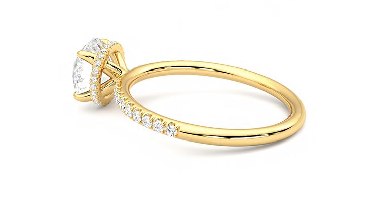 Taylor & Hart Thyme Round Engagement Ring 360 degree image 19