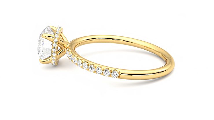 Taylor & Hart Thyme Round Engagement Ring 360 degree image 20