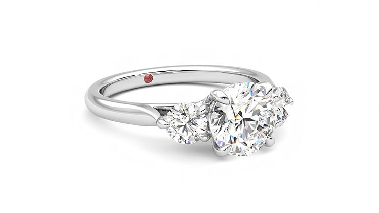 Taylor & Hart Tranquility Round Engagement Ring 360 degree image 4