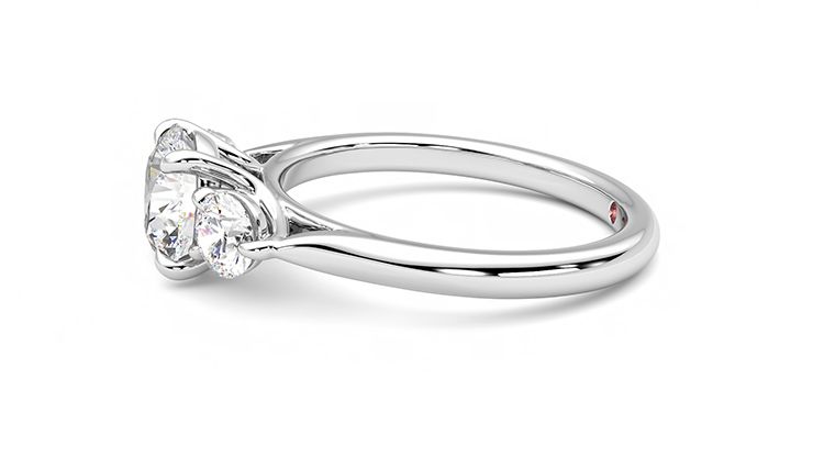 Taylor & Hart Tranquility Round Engagement Ring 360 degree image 20