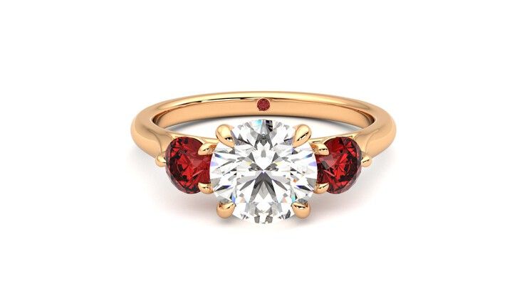 Taylor & Hart Tranquility Round Engagement Ring 360 degree image 0