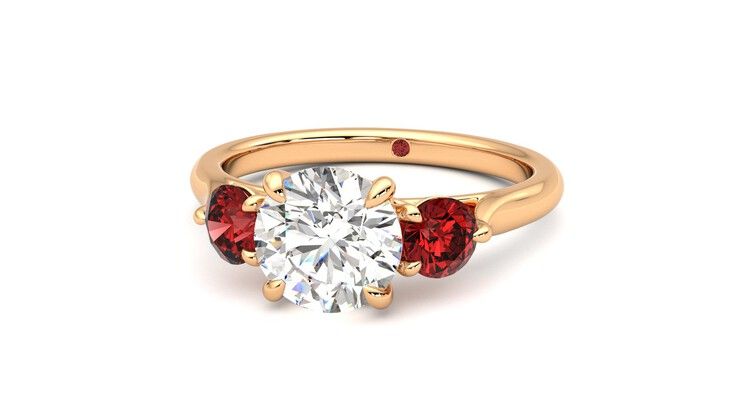Taylor & Hart Tranquility Round Engagement Ring 360 degree image 27