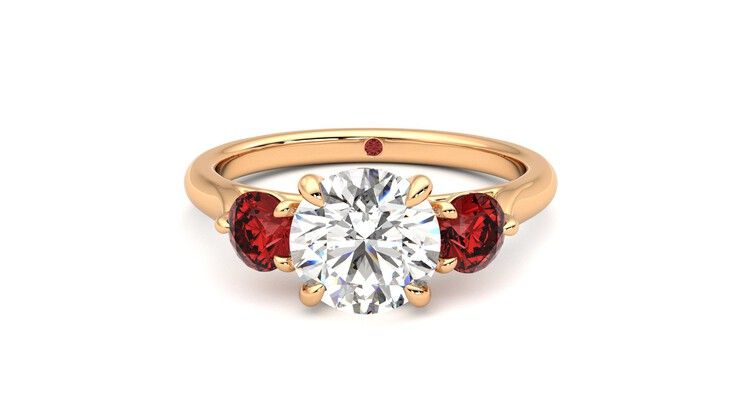 Taylor & Hart Tranquility Round Engagement Ring 360 degree image 29