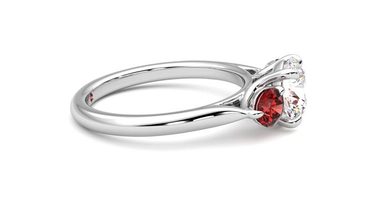 Taylor & Hart Tranquility Round Engagement Ring 360 degree image 9