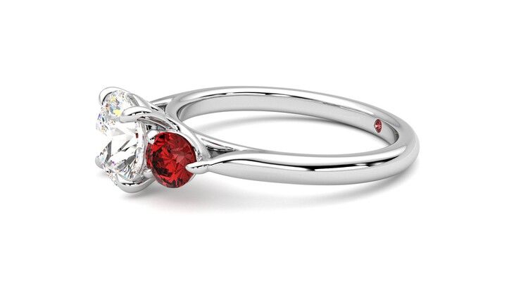 Taylor & Hart Tranquility Round Engagement Ring 360 degree image 22
