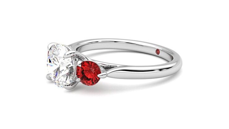 Taylor & Hart Tranquility Round Engagement Ring 360 degree image 23