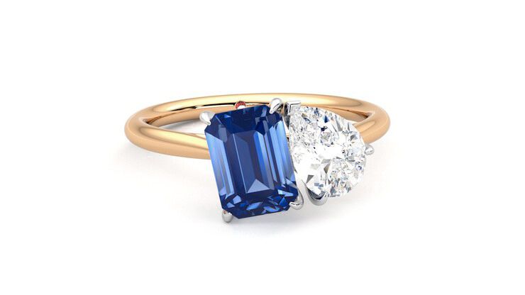 Taylor & Hart Turelle Pear Engagement Ring 360 degree image 3