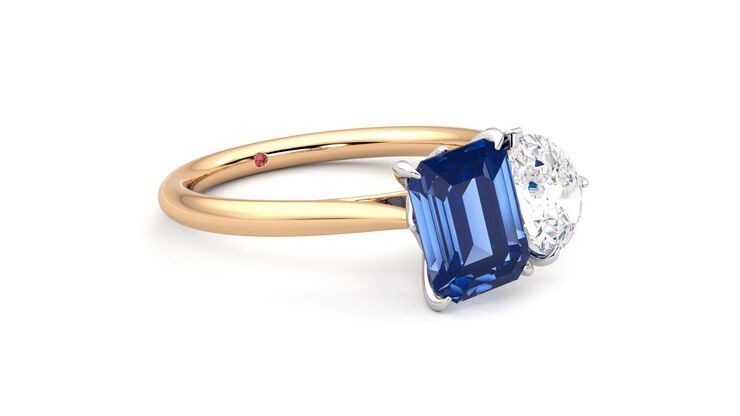 Taylor & Hart Turelle Pear Engagement Ring 360 degree image 6