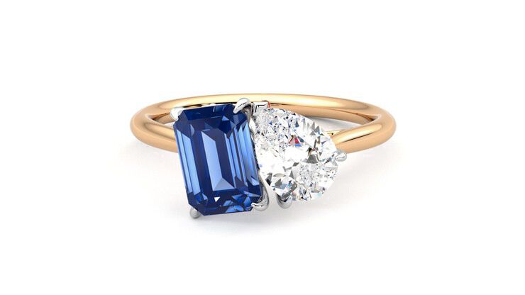 Taylor & Hart Turelle Pear Engagement Ring 360 degree image 29
