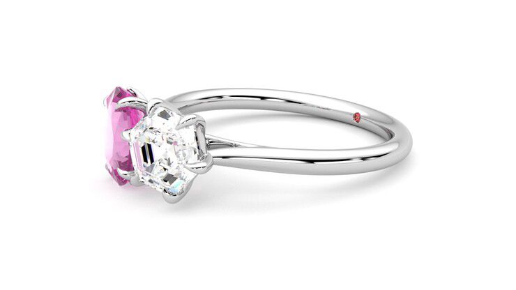 Taylor & Hart Turelle Hexagonal Engagement Ring 360 degree image 23