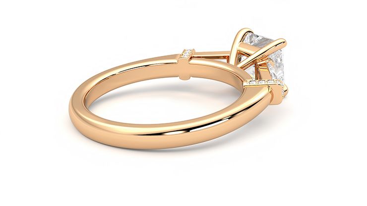 Taylor & Hart Utopia Princess Engagement Ring 360 degree image 12