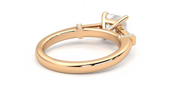 Taylor & Hart Utopia Princess Engagement Ring 360 degree image 13