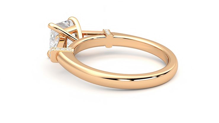 Taylor & Hart Utopia Princess Engagement Ring 360 degree image 18