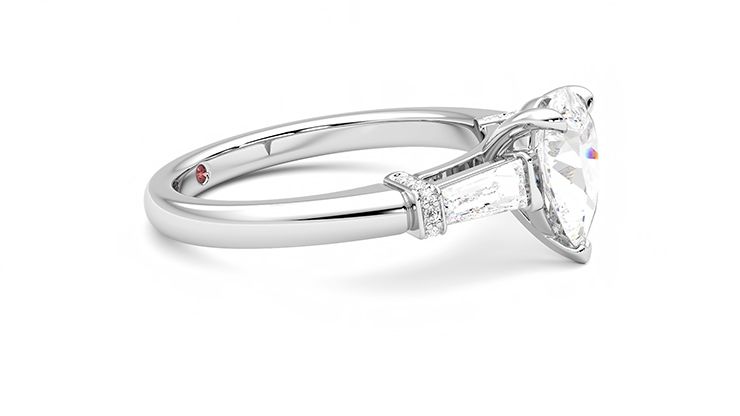Taylor & Hart Utopia Pear Engagement Ring 360 degree image 8