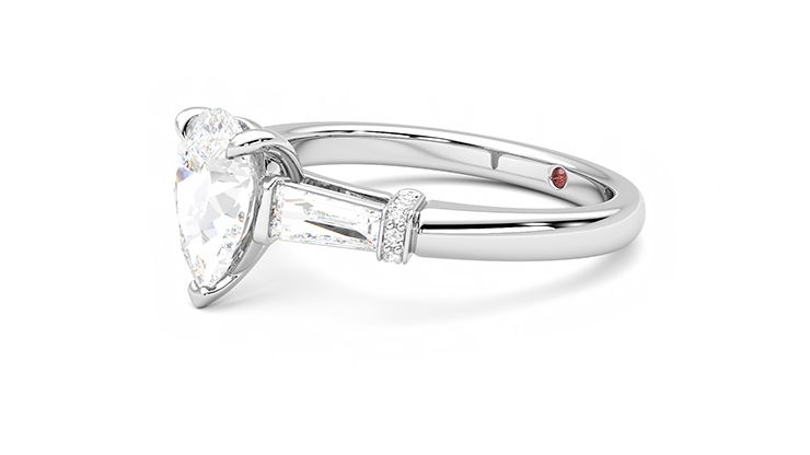 Taylor & Hart Utopia Pear Engagement Ring 360 degree image 23