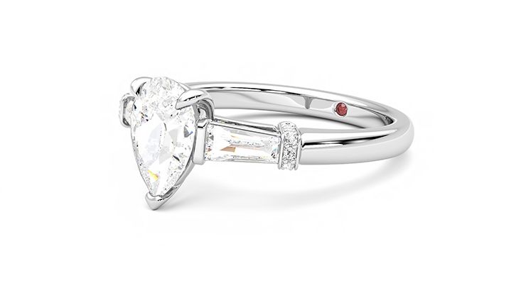 Taylor & Hart Utopia Pear Engagement Ring 360 degree image 24