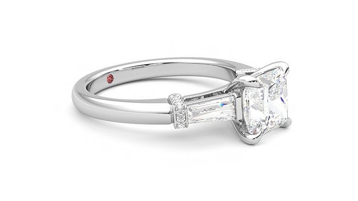 Taylor & Hart Utopia Princess Engagement Ring 360 degree image 7