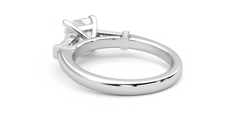 Taylor & Hart Utopia Princess Engagement Ring 360 degree image 17
