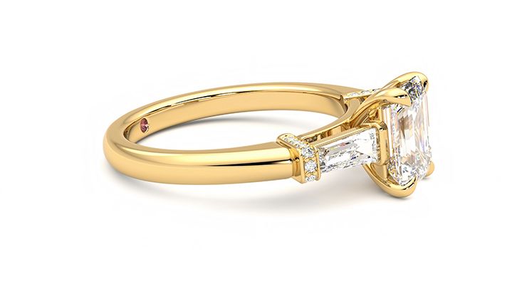 Taylor & Hart Utopia Emerald Engagement Ring 360 degree image 8