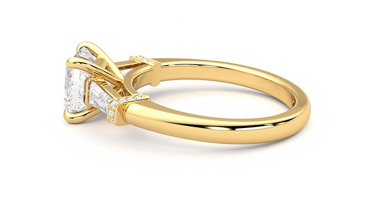 Taylor & Hart Utopia Princess Engagement Ring 360 degree image 20