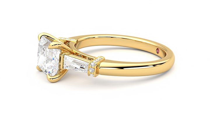 Taylor & Hart Utopia Princess Engagement Ring 360 degree image 22