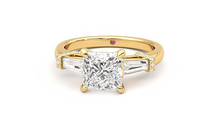 Taylor & Hart Utopia Princess Engagement Ring 360 degree image 28