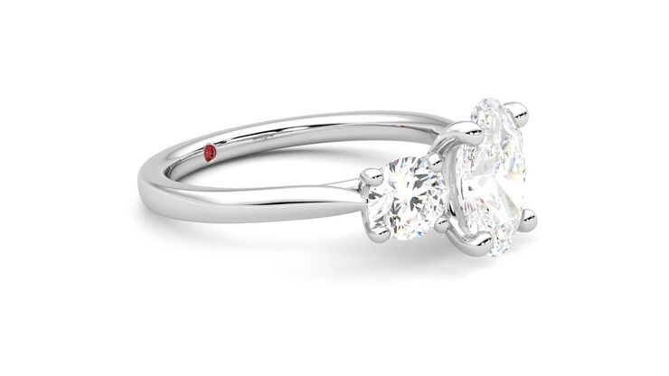 Taylor & Hart Venus Oval Engagement Ring 360 degree image 7