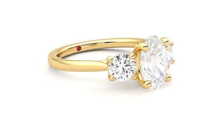 Taylor & Hart Venus Oval Engagement Ring 360 degree image 6