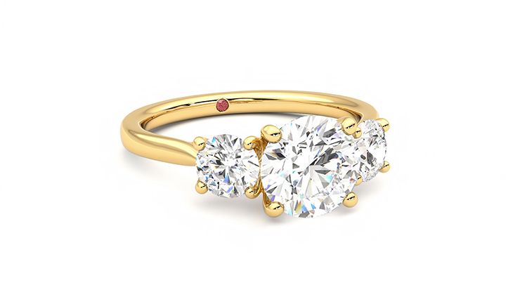 Taylor & Hart Venus Round Engagement Ring 360 degree image 4