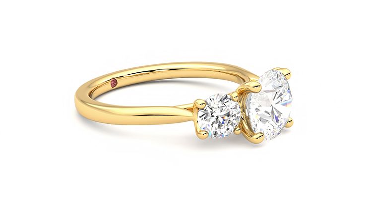 Taylor & Hart Venus Round Engagement Ring 360 degree image 7