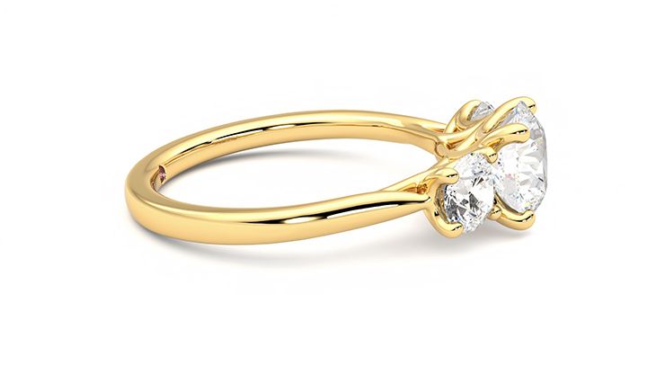 Taylor & Hart Venus Round Engagement Ring 360 degree image 9