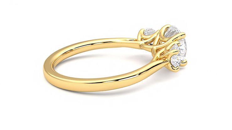 Taylor & Hart Venus Round Engagement Ring 360 degree image 11