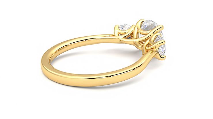 Taylor & Hart Venus Round Engagement Ring 360 degree image 12