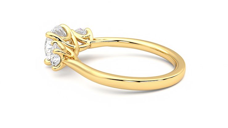 Taylor & Hart Venus Round Engagement Ring 360 degree image 19