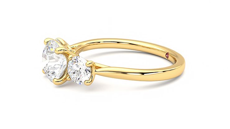Taylor & Hart Venus Round Engagement Ring 360 degree image 22