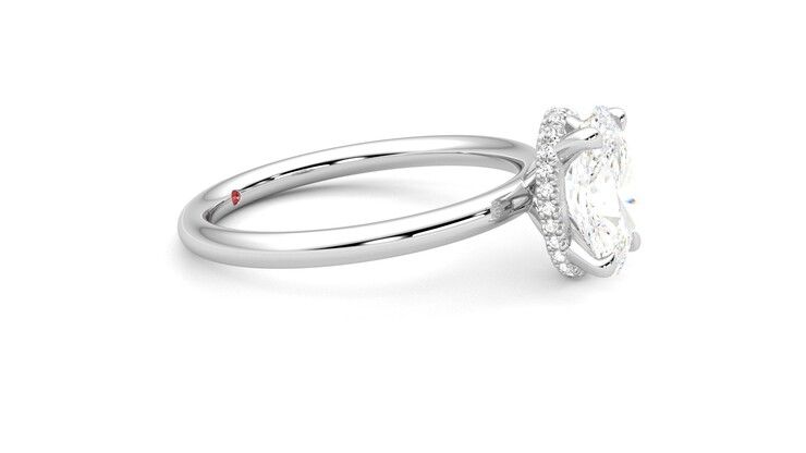 Taylor & Hart Whisper Oval Engagement Ring 360 degree image 8