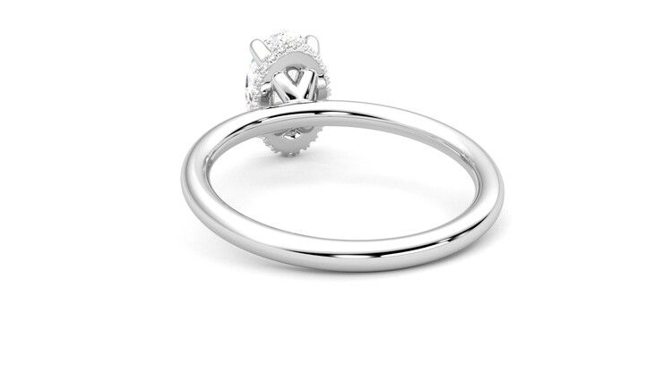 Taylor & Hart Whisper Oval Engagement Ring 360 degree image 16