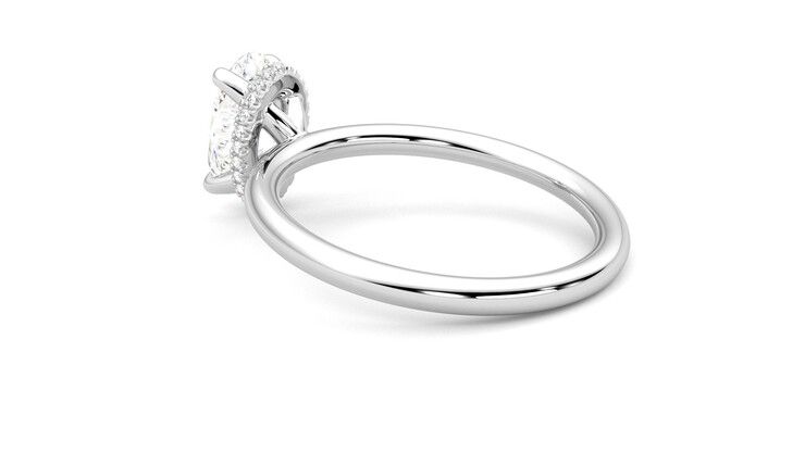 Taylor & Hart Whisper Oval Engagement Ring 360 degree image 18