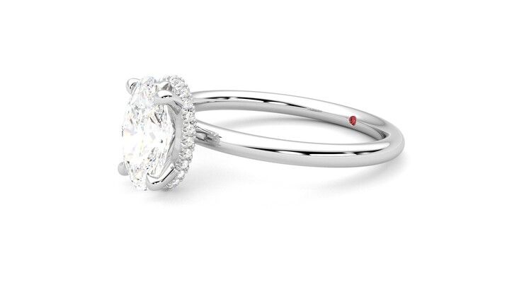 Taylor & Hart Whisper Oval Engagement Ring 360 degree image 23
