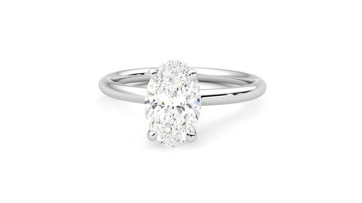 Taylor & Hart Whisper Oval Engagement Ring 360 degree image 28