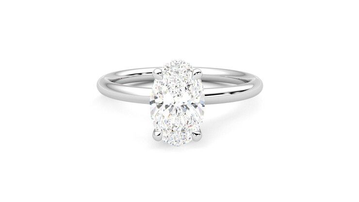Taylor & Hart Whisper Oval Engagement Ring 360 degree image 29