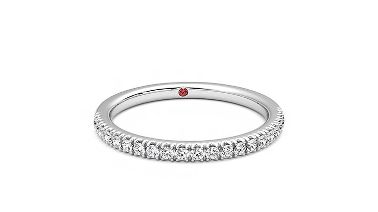 Taylor & Hart Camellia Wedding Ring 360 degree image 2