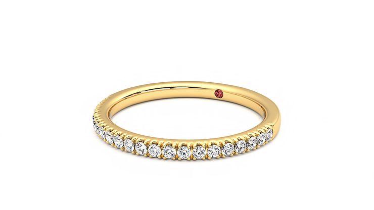 Taylor & Hart Camellia Wedding Ring 360 degree image 25