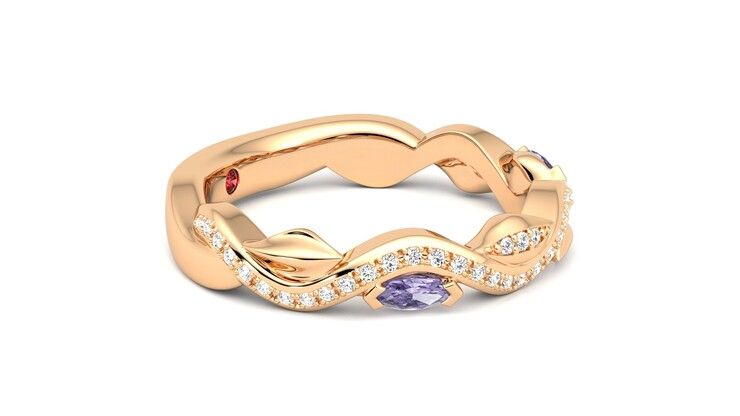 Taylor & Hart Lapelis Wedding Ring 360 degree image 8