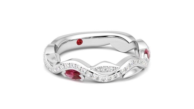 Taylor & Hart Lapelis Wedding Ring 360 degree image 5