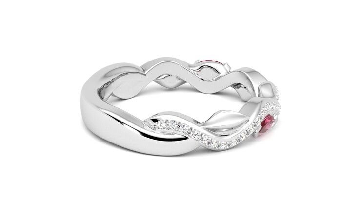 Taylor & Hart Lapelis Wedding Ring 360 degree image 11